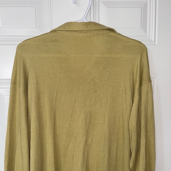 Kittenish Light Olive Button Down Shirt - Picture 5 of 6